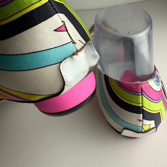 Emilio Pucci Vintage Y2K Satin Ballet Flats Size EU 38.5 US 8 - Picture 8 of 11